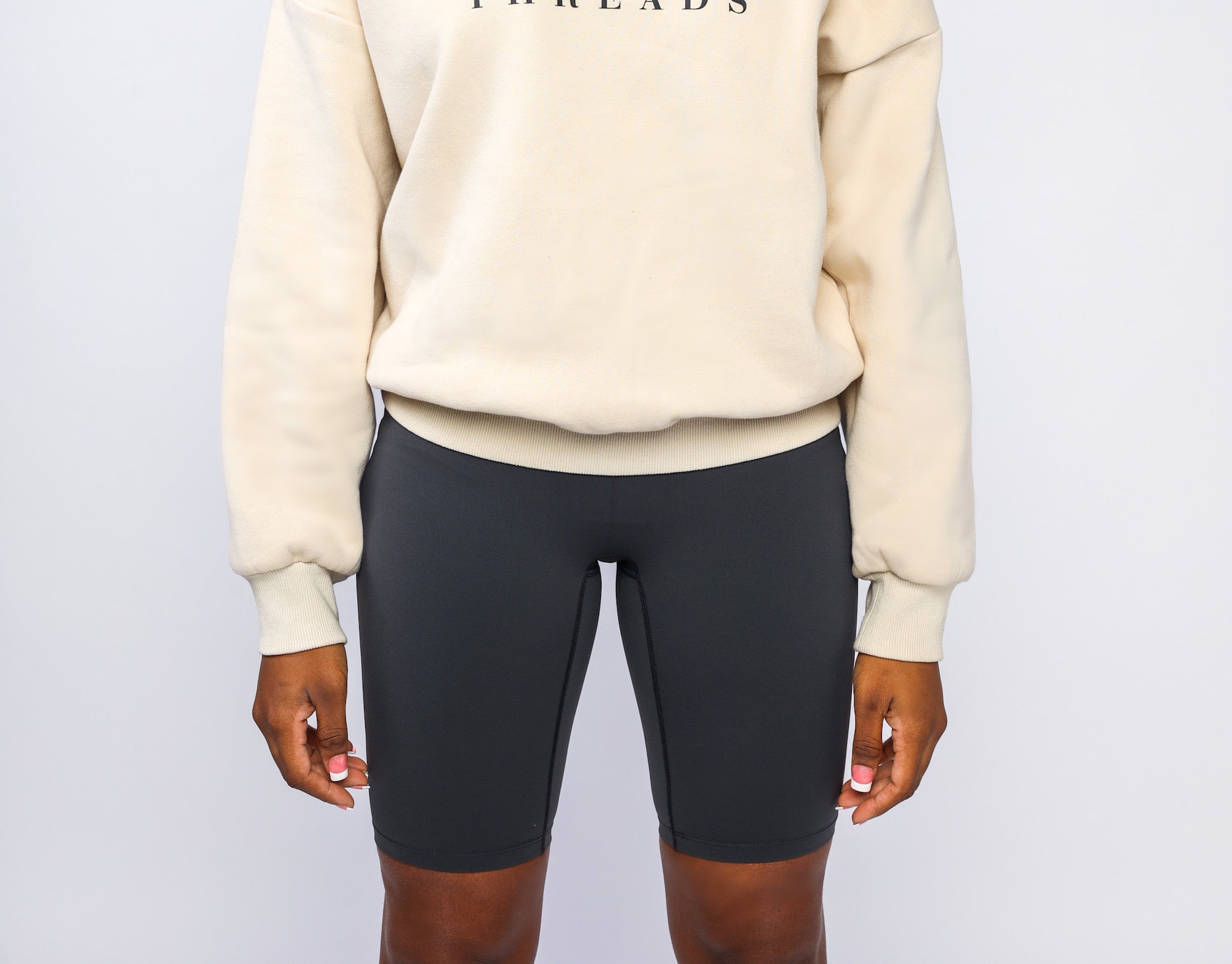 High-Waist Biker Shorts grey