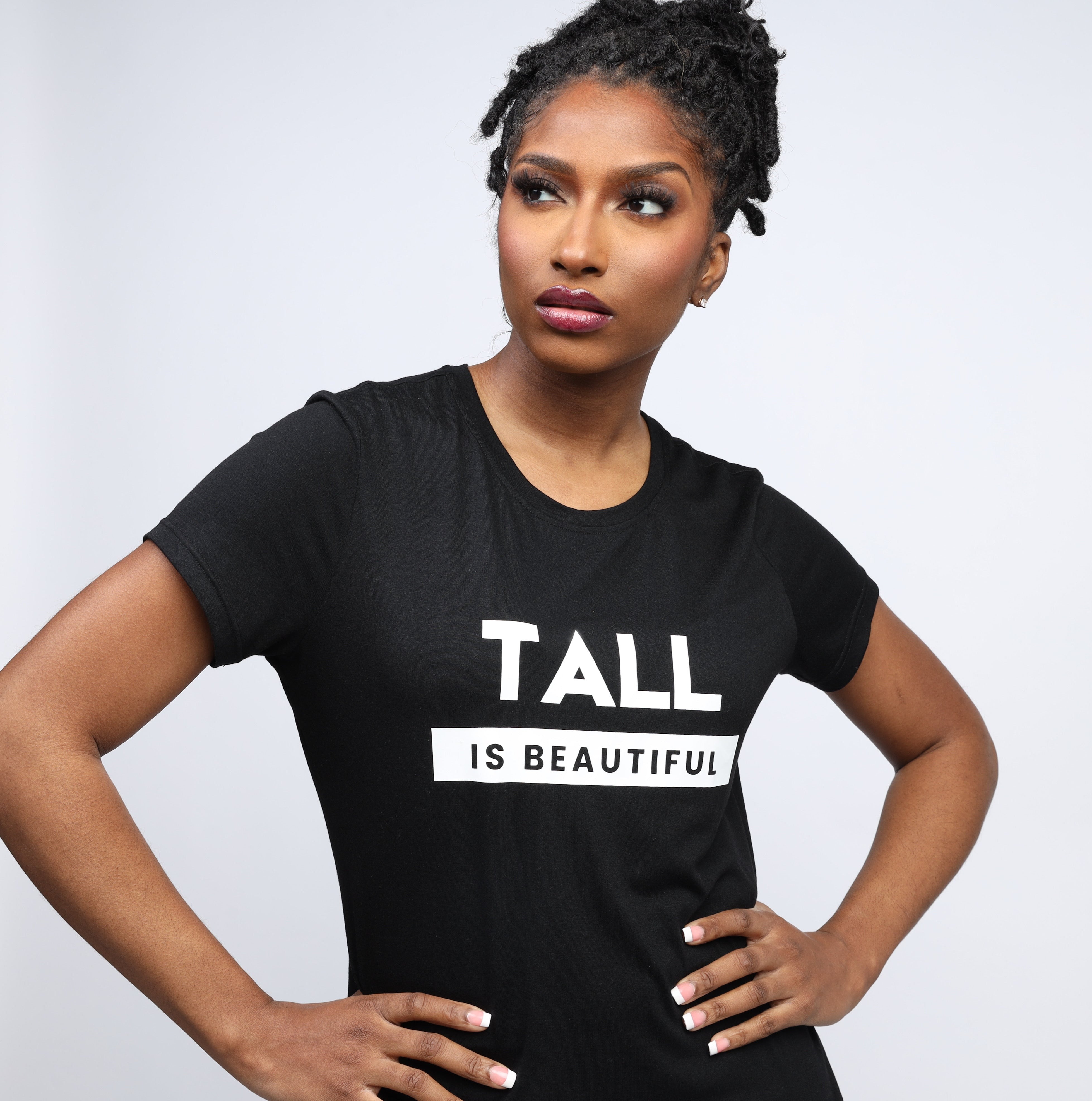 Xtended Threads "Tall is Beautiful" Affirmation T-shirt (Black)