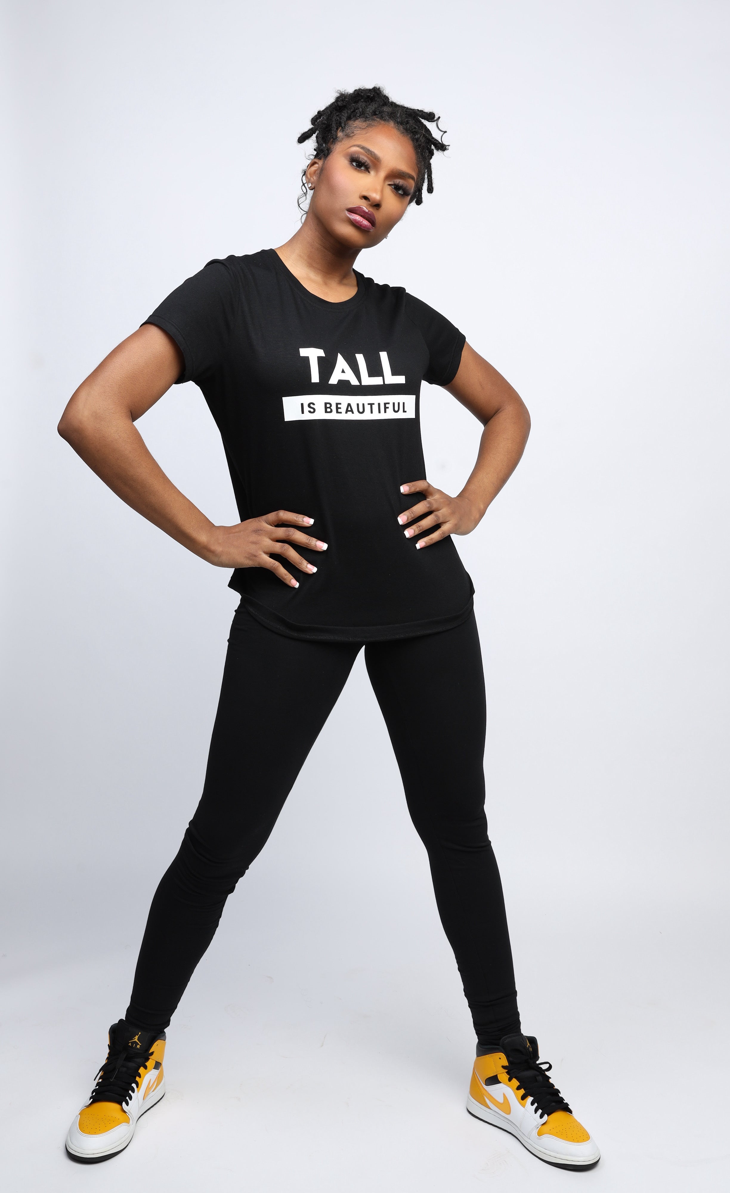 Xtended Threads "Tall is Beautiful" Affirmation T-shirt (Black)